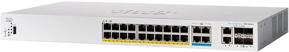 Cisco switch CBS350-24MGP-4X-EU (20xGbE,4x2,5GbE,2x10GbE/SFP+ combo,2xSFP+,24xPo