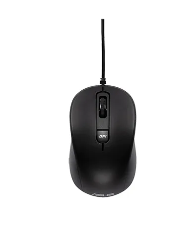 ASUS MU101C/Kancelářská/Optická/3 200 DPI/Drátová USB/Černá