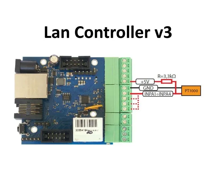 TINYCONTROL teplotní čidlo PT1000 pro LAN ovladač LK3 a LK4
