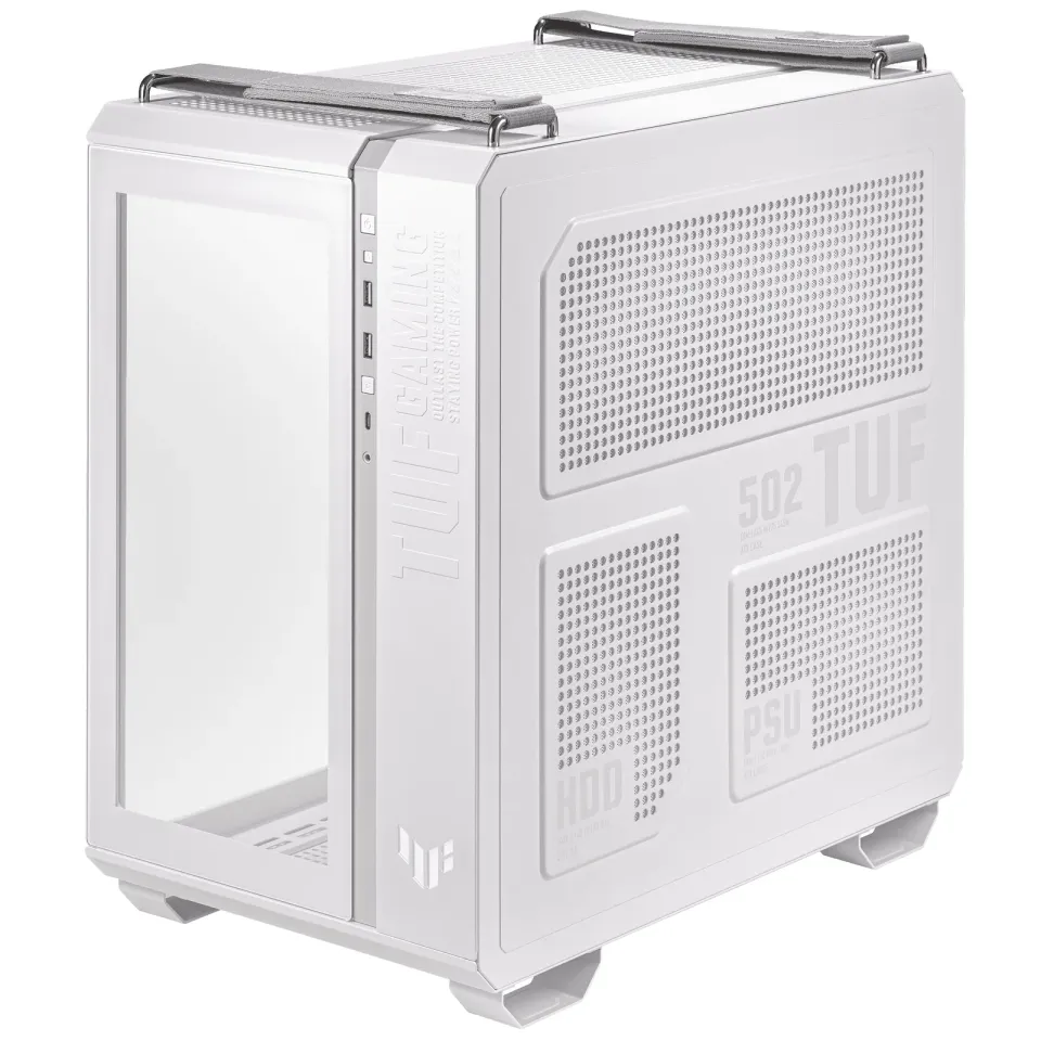 ASUS case TUF GAMING GT502 PLUS, Mid Tower, průhledná bočnice, 4x 120mm ARGB Fan, bílá
