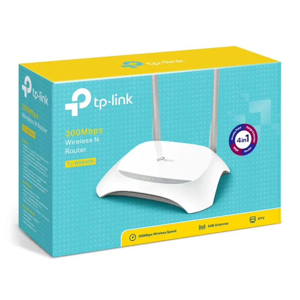 TP-LINK TL-WR840N wifi 300Mbps Wireless LAN Router, 2x fix anténa