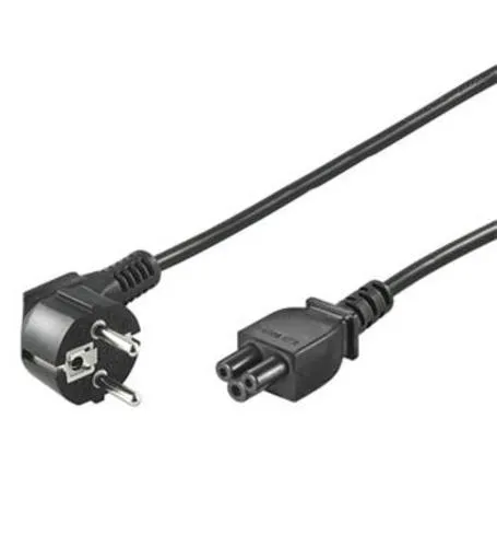 Kabel síťový 220V/230V, 1.0m - k notebooku trojlístek (230V CEE 7/7 na IEC C5)
