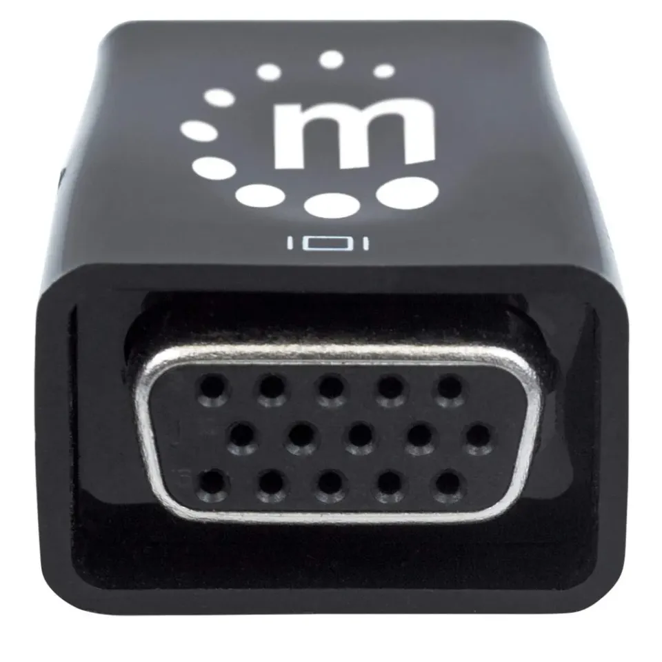 Manhattan adaptér HDMI na VGA, Micro Converter, HDMI Male na VGA Female, audio, černá