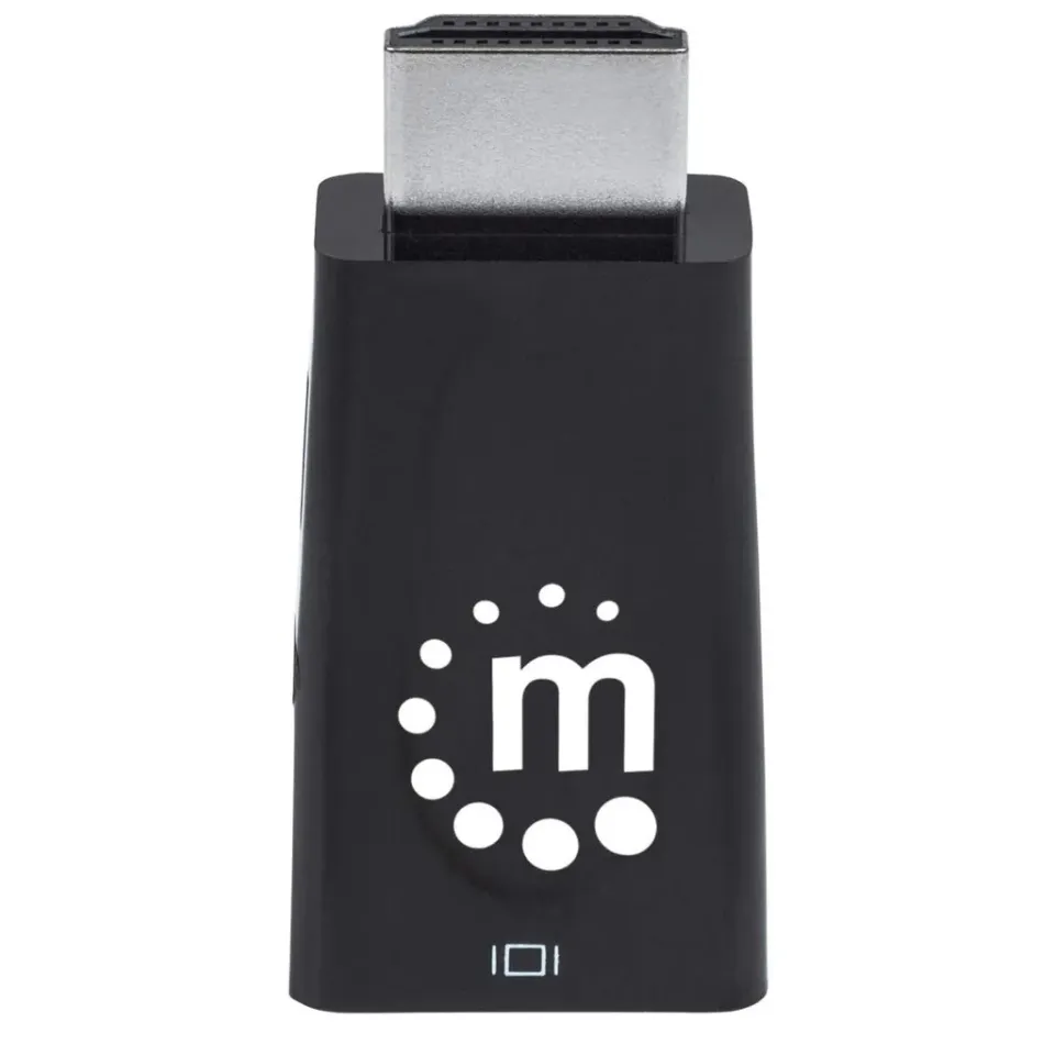 Manhattan adaptér HDMI na VGA, Micro Converter, HDMI Male na VGA Female, audio, černá
