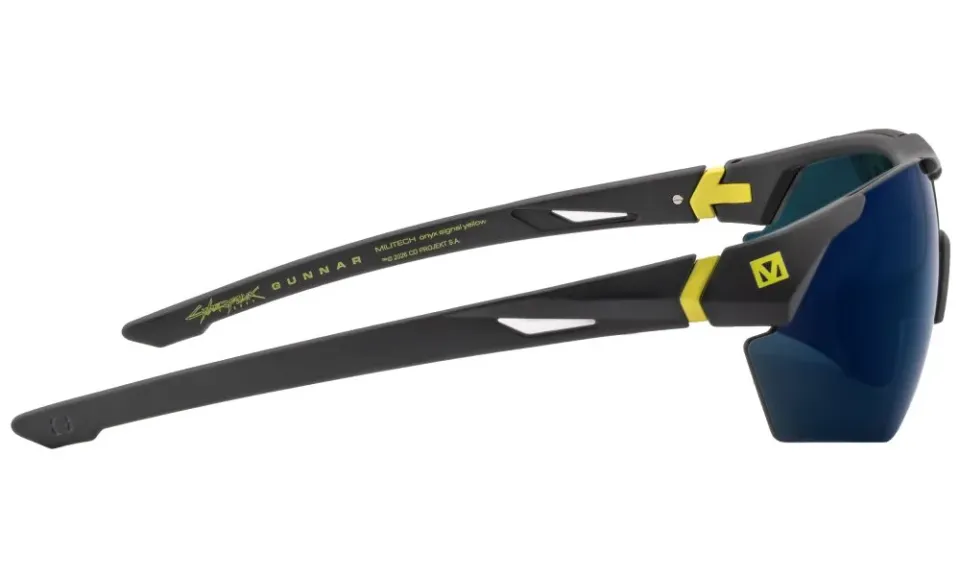 GUNNAR kancelářske/herní brýle CYBERPUNK MILITECH ONYX SIGNAL YELLOW* sluneční* BLF 90* NEUTRAL Focus