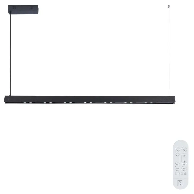 IMMAX NEO MADEIRA SMART lineár osvětlení, dřevo černé, 122cm, Wi-Fi, TUYA
