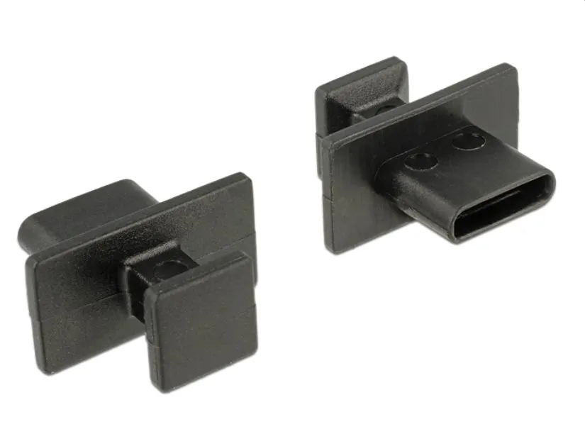 Delock Prachová záslepka pro USB Type-C samice s velkým uchopením 10 kusů černá