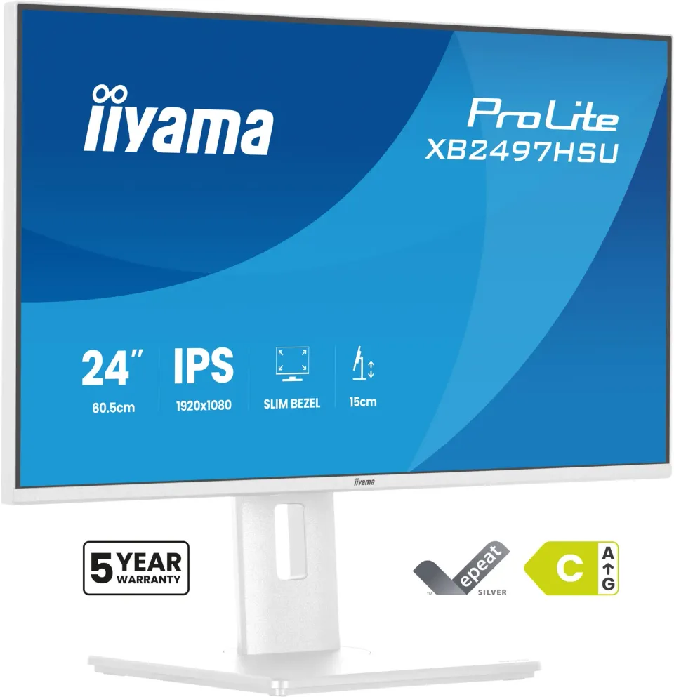 iiyama ProLite/XB2497HSU-W1/23,8"/IPS/FHD/120Hz/4ms/Bílá/5R