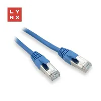 LYNX FTP patch kabel Cat5e PVC, CCA, 0,1m, modrý (balení obsahuje 10ks)