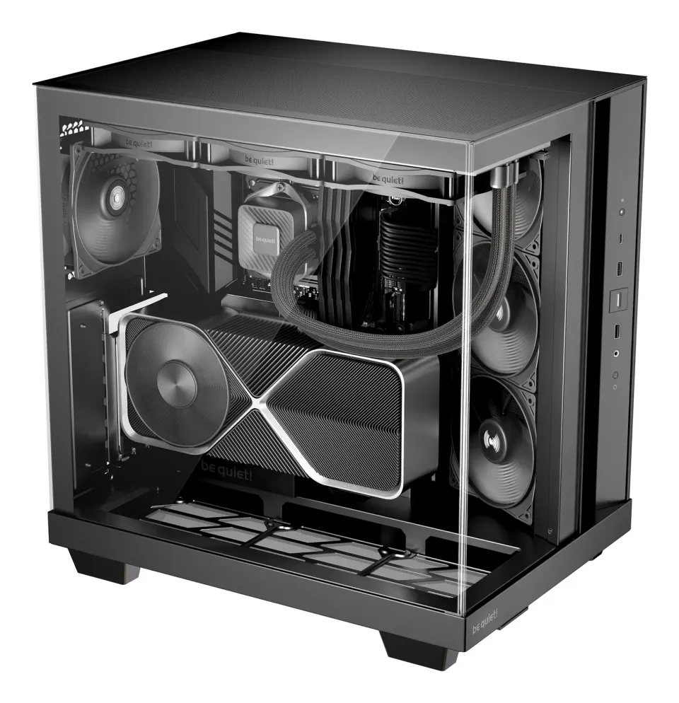 Be quiet! skříň LIGHT BASE 500 / MidT / 4x120mm PWM fans / 2 x USB 3.2 / USB-C / panoramatická / černá