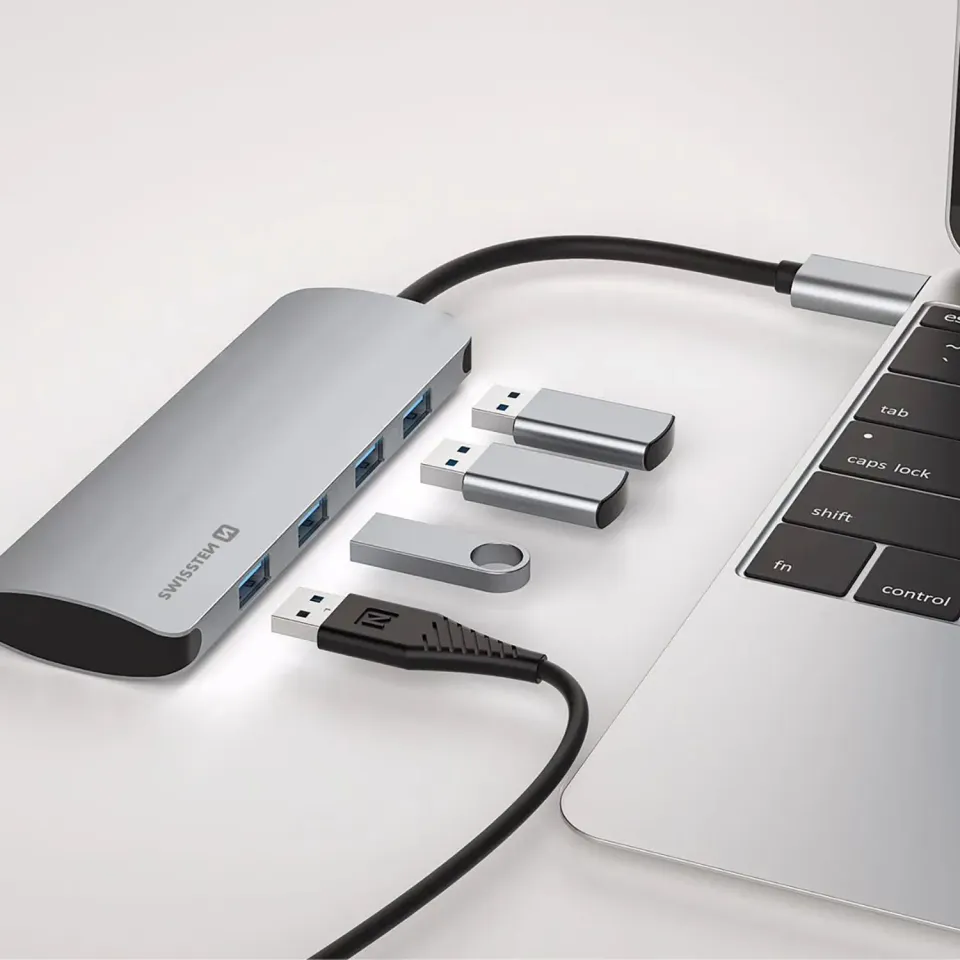 SW USB-C HUB 4-IN-1 (4x USB 3.0) - HLINÍK