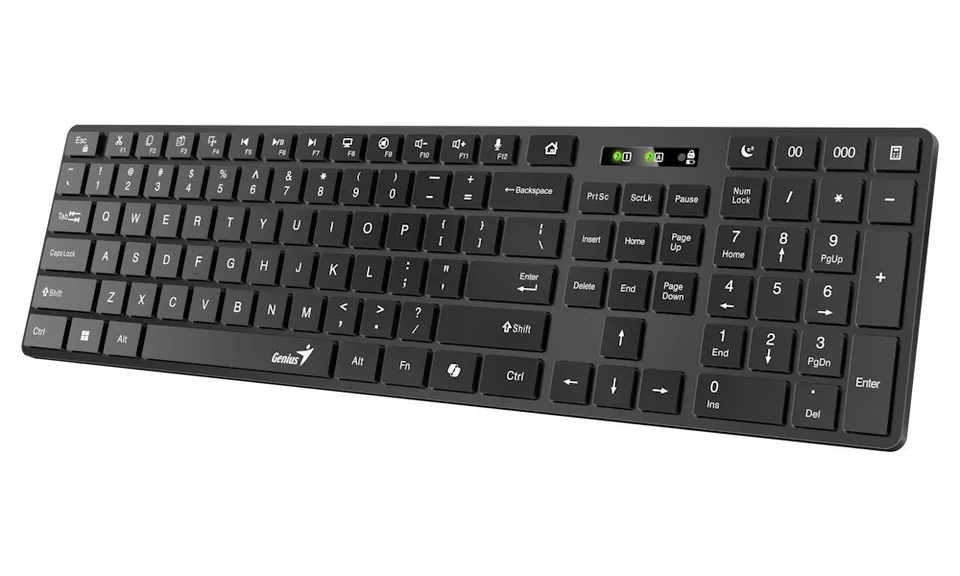 Genius Slimstar 7250BT Klávesnice, bezdrátová, Bluetooth 5.0, 2,4GHz, USB přijím