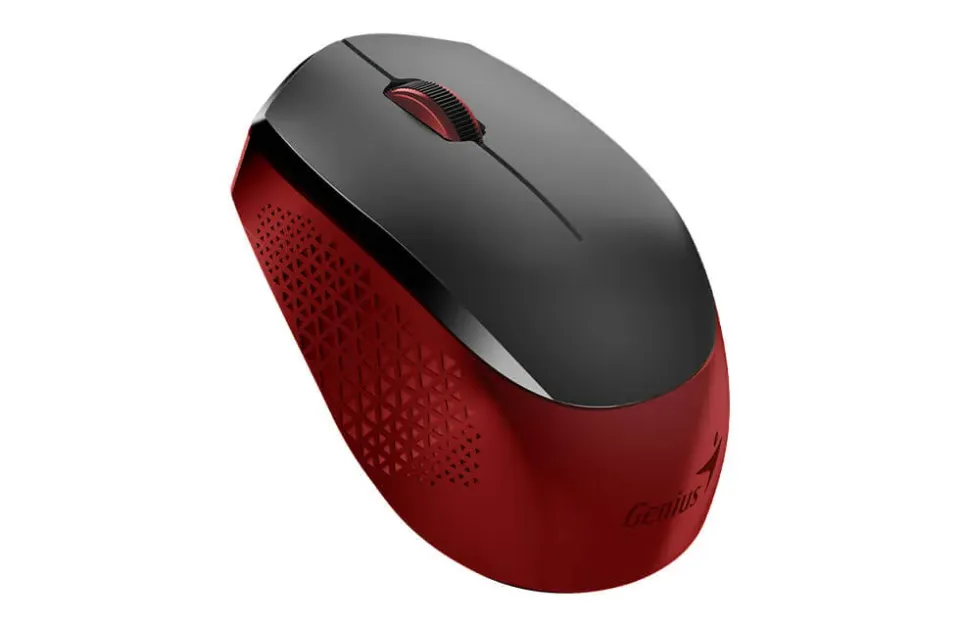 GENIUS myš NX-8000S Wireless, 1600dpi, USB black-red, tichá