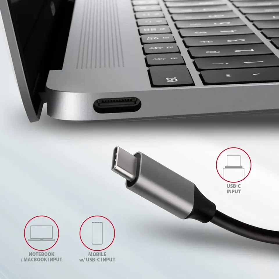 AXAGON HMC-6M2, USB 3.2 Gen 1 hub, porty 2x USB-A, HDMI, RJ-45 GLAN, SATA M.2 sl