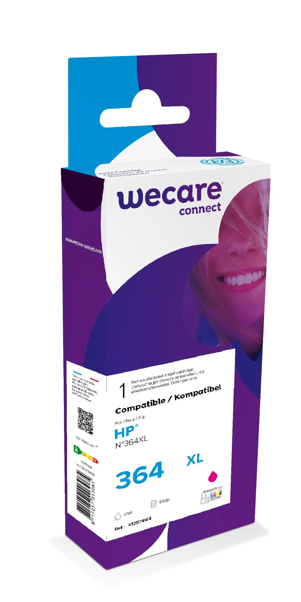 WECARE ARMOR ink kompatibilní s HP CB324EE, červená/magenta
