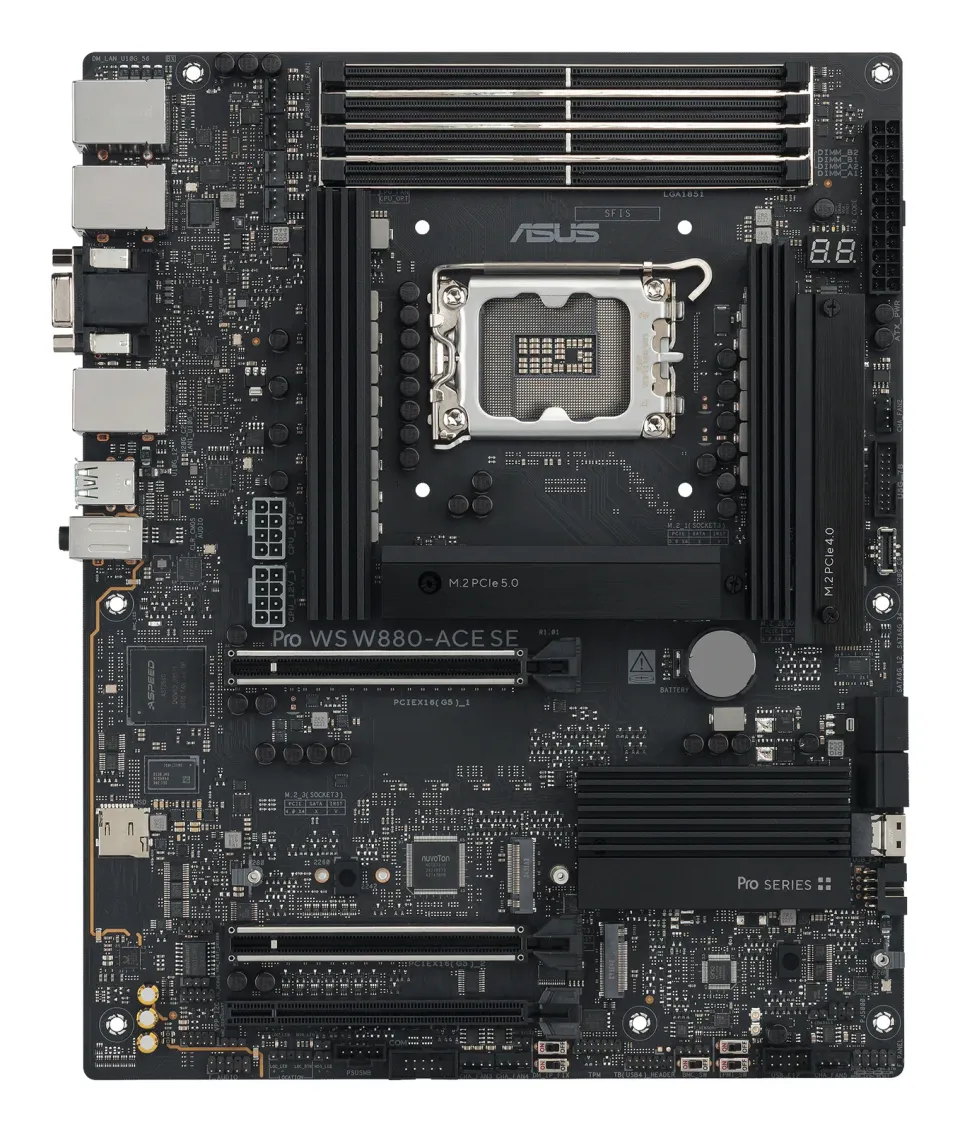 ASUS MB PRO WS W880-ACE SE, Intel W880, 4xDDR5, 1xThunderbolt, 1xHDMI, 1xVGA