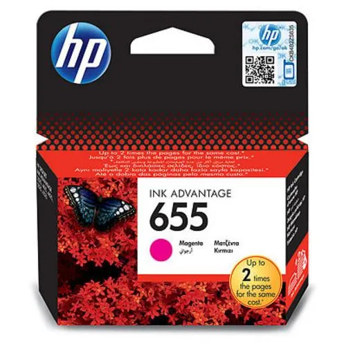 HP CZ111AE originální náplň purpurová č.655 cca600 stran (magenta pro DJ Advantage 3525, 4615, 4625, 5525, 6525)