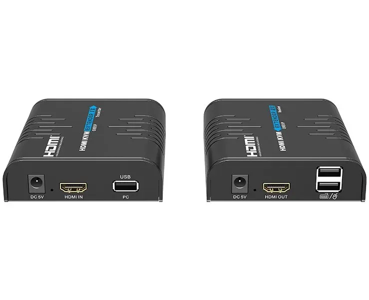 XtendLan HDMI přenos po LAN, vysílač a přijímač, UDP/Multicast, 100Mbps@1080p, přenos USB, funkce KVM