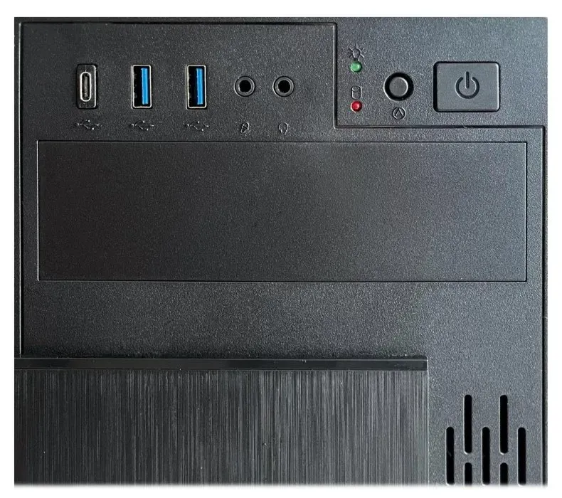 EUROCASE skříň ML M6-505B, Mini Tower, 1xUSB-C, 2x USB 3.0, 2x audio, bez zdroje