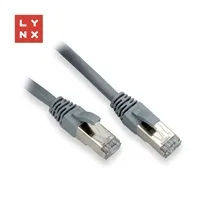 LYNX FTP patch kabel Cat6, PVC, 0,3m, šedý (balení obsahuje 10ks)