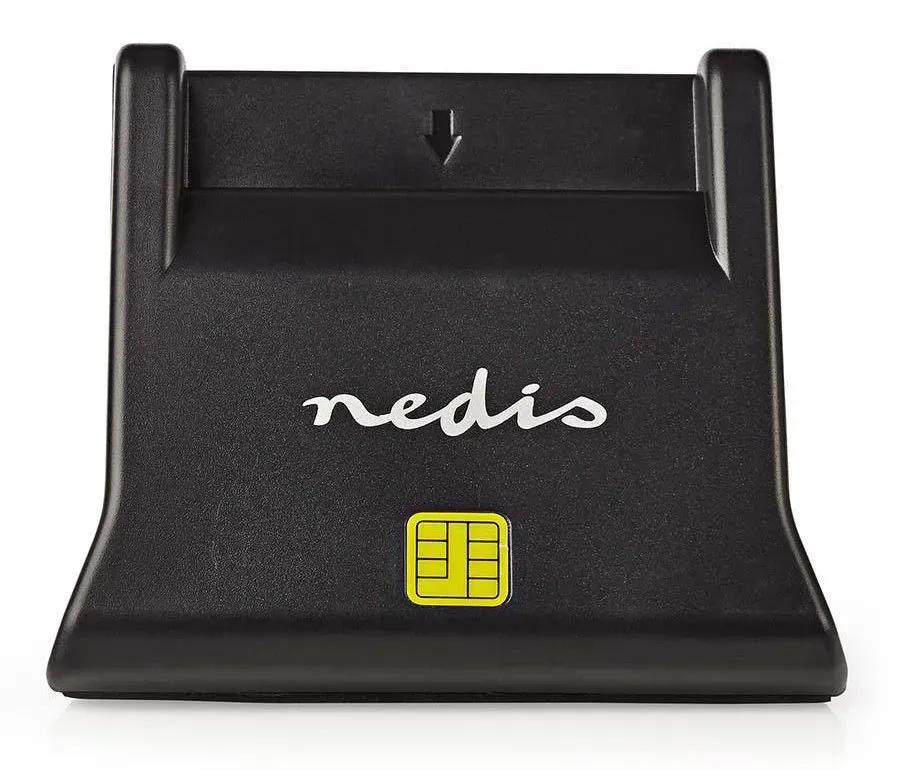 Nedis CRDRU2SM3BK - Smartcard reader | USB 2.0 | Desktop model | Black