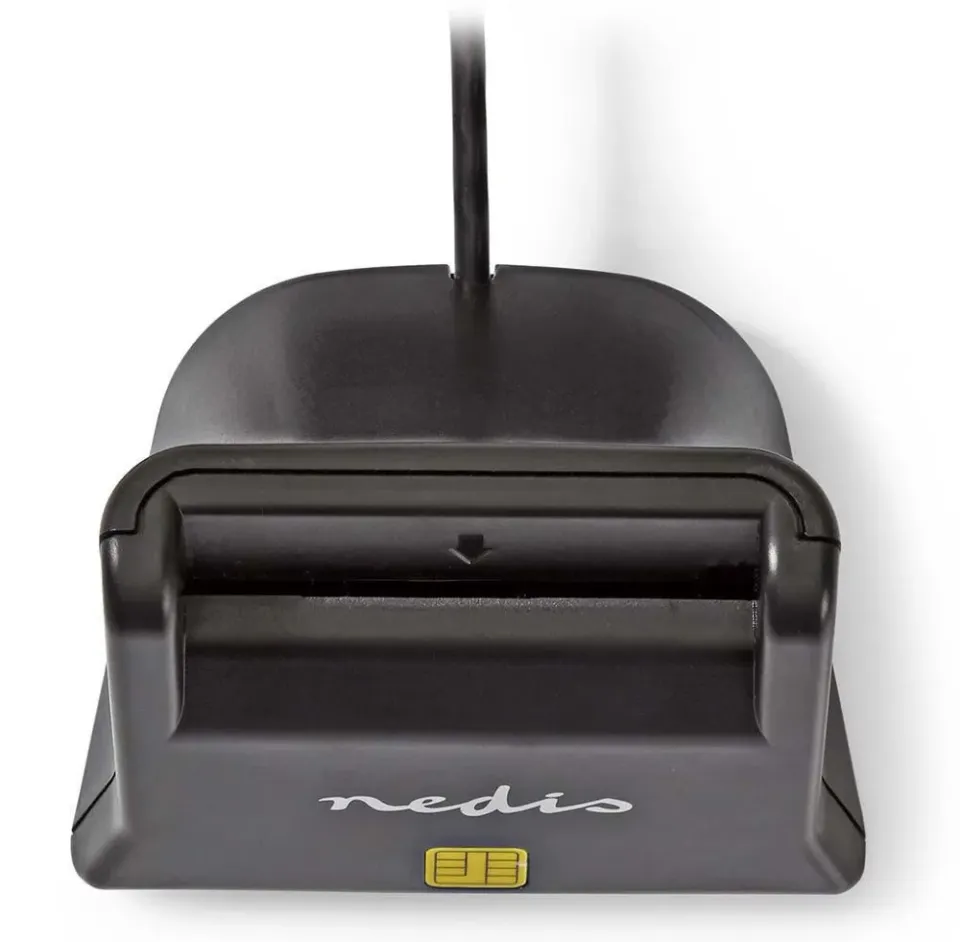 Nedis CRDRU2SM3BK - Smartcard reader | USB 2.0 | Desktop model | Black