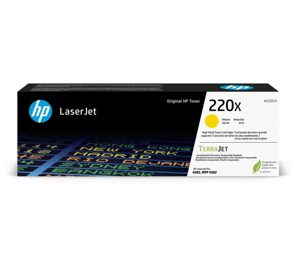 HP W2202X originální toner žlutý č.220X velký cca 5500 str. (yellow, pro HP CLJ Pro 4202, 4302)