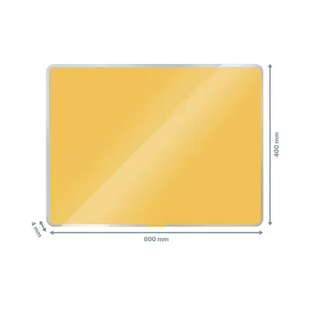 LEITZ Magnetická tabule na zeď Cosy 600x400mm, teplá žlutá