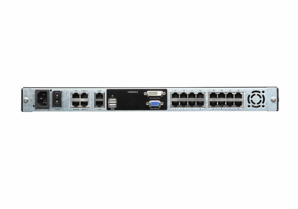 ATEN KL1116VN-AXA-AG 16-Port Cat 5 Dual Rail 19" LCD KVM over IP Switch with Vir