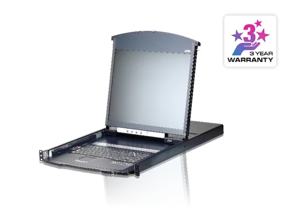 ATEN KL1116VN-AXA-AG 16-Port Cat 5 Dual Rail 19" LCD KVM over IP Switch with Vir