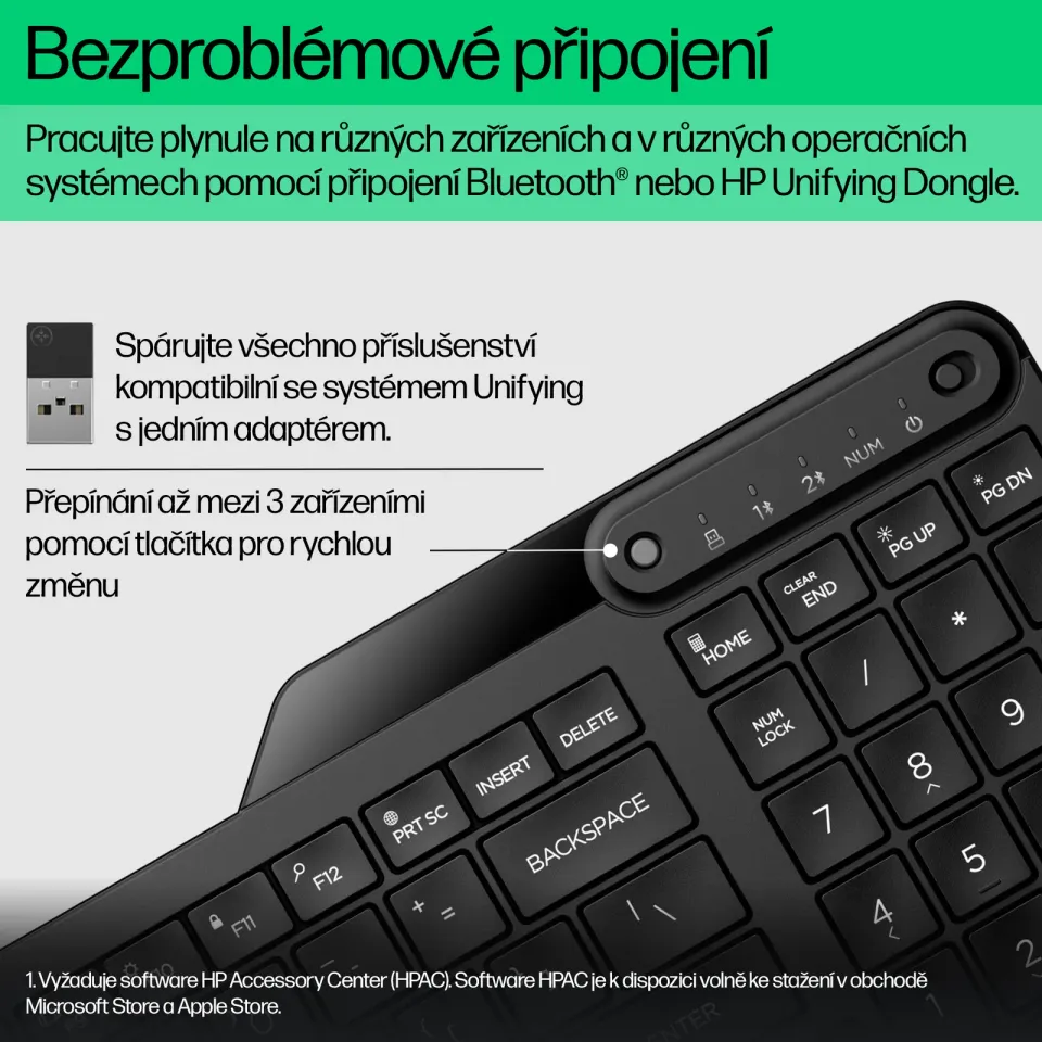 HP 475 Dual-Mode Wireless Keyboard CZ-SK