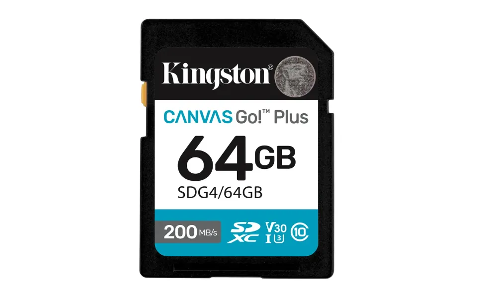 KINGSTON 64GB SDXC Canvas Go Plus Gen4 200MB/s C10 UHS-I U3 V30