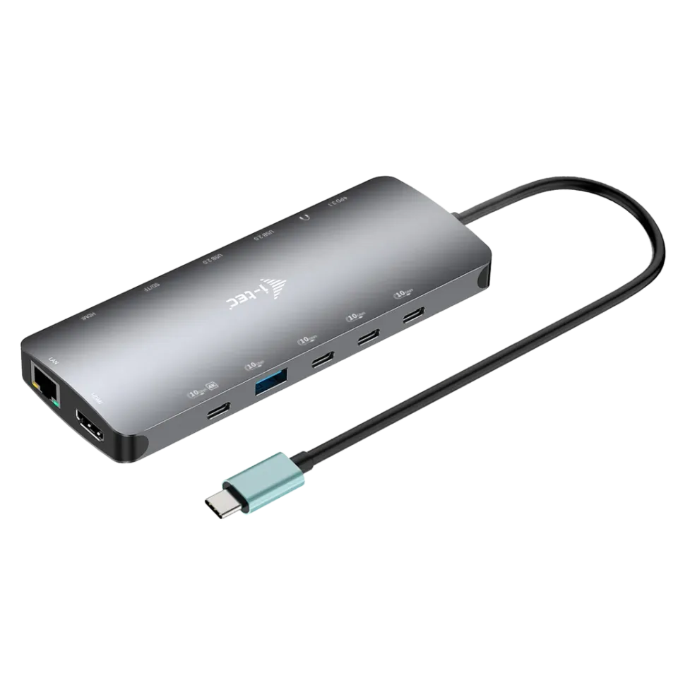 i-tec USB-C Metal Nano 3x Display Dock, 2x HDMI 1x USB-C video, Power Delivery 1