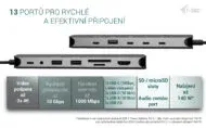 i-tec USB-C Metal Nano 3x Display Dock, 2x HDMI 1x USB-C video, Power Delivery 1