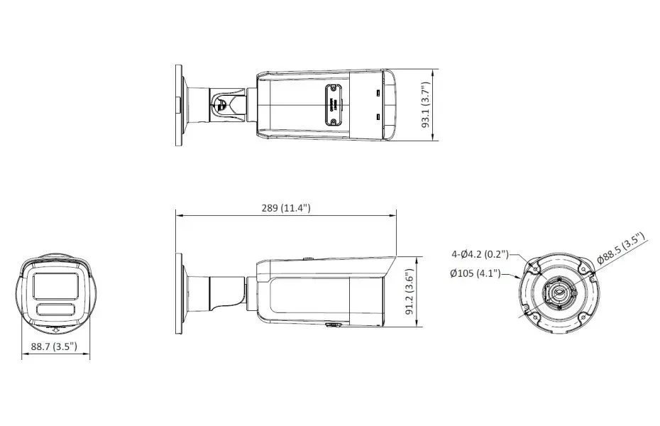 Hikvision DS-2CD2T23G2-2I(2.8mm)(D) - 2MPix IP Bullet AcuSense kamera; IR 60m, IP67