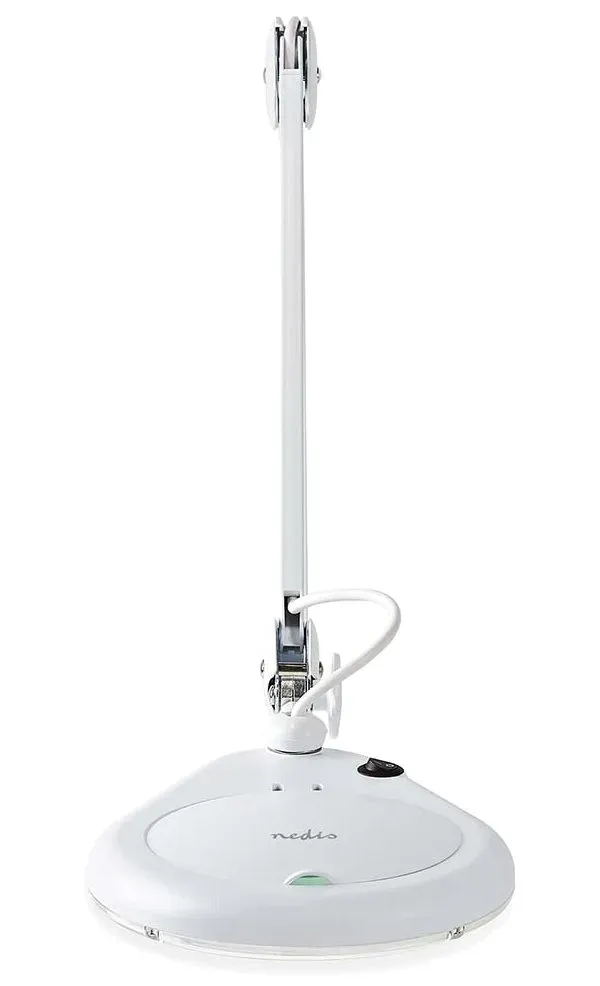 NEDIS zvětšovací stolní LED lampa/ čočka 3 dioptrie/ spotřeba 9 W/ teplota 6500 K/ světelný tok 720 lm/ bílá