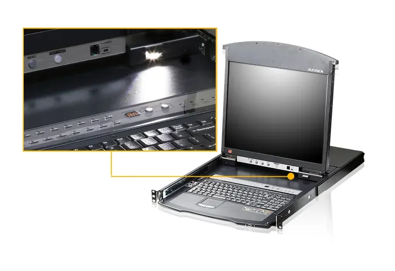 ATEN KVM switch KL-1508AIM 8PC KVM 17"LCD CAT5, Over the NET