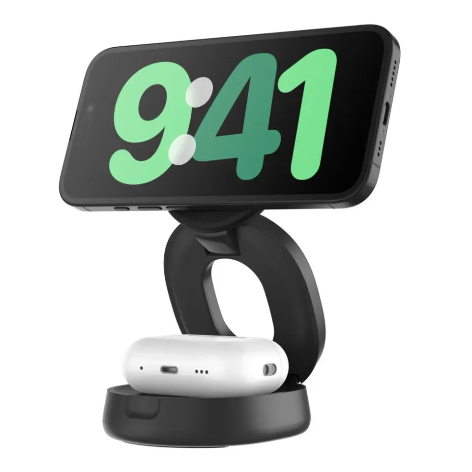 Belkin BOOST CHARGE Qi2 15W 2v1 Magnetická skládací nabíječka pro iPhone/Apple W (WIZ035kqBK)