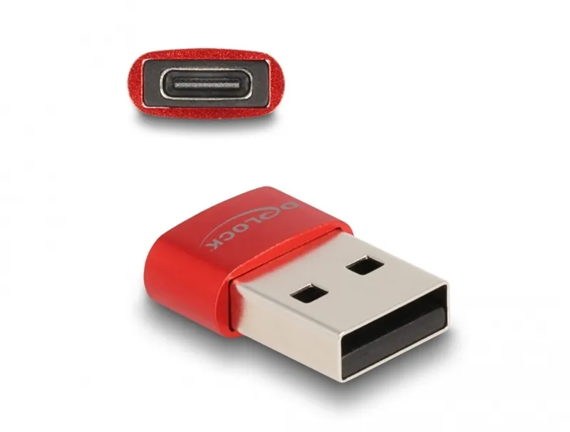 Delock Adaptér USB 2.0, ze zástrčkového konektoru USB Typu-A na zásuvkový konekt (60050)