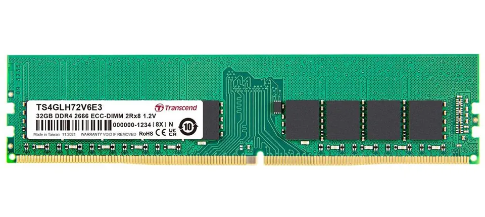 Transcend paměť 32GB DDR4 3200 ECC-DIMM 2Rx8 (2Gx8)x18 CL22 1.2V