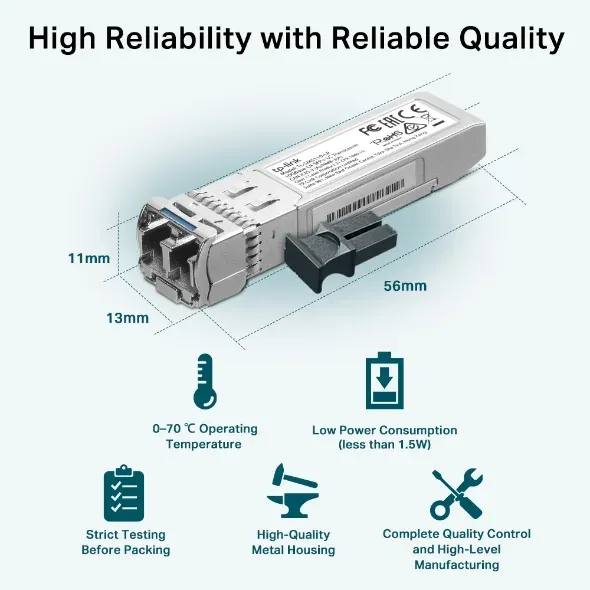 TP-Link TL-SM5110-LR SFP modul 10Gbase-LR SFP+ LC, SM, Trans. 10km