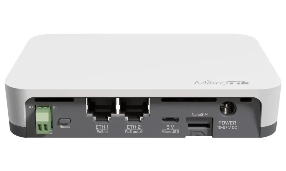 MikroTik KNOT IoT Gateway CAT-M/NB, Bluetooth, 2x LAN, 1x SIM, microUSB, 2.4 GHz b/g/n, L4
