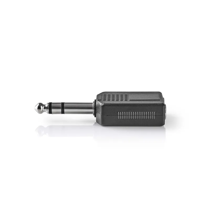 Nedis CAGP23940BK - Stereofonní audioadaptér | 6,35mm Zástrčka – 2x 6,35mm Zásuv