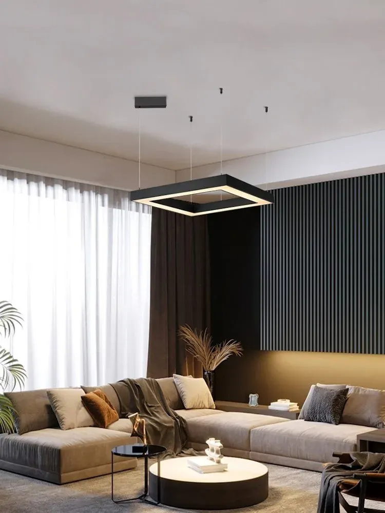 IMMAX NEO CANTO SLIM SMART závěsné svítidlo 80x80x7cm 60W, černé, Zigbee 3.0, TUYA
