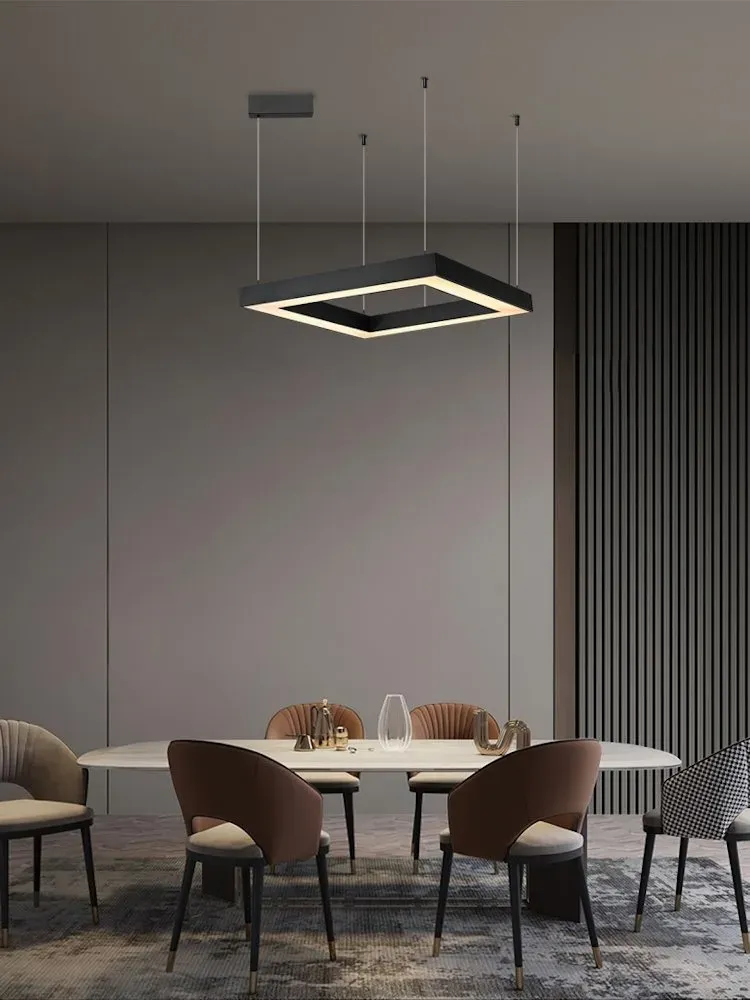 IMMAX NEO CANTO SLIM SMART závěsné svítidlo 80x80x7cm 60W, černé, Zigbee 3.0, TUYA