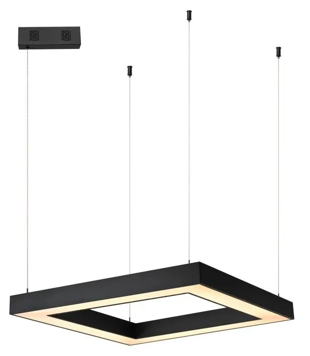 IMMAX NEO CANTO SLIM SMART závěsné svítidlo 80x80x7cm 60W, černé, Zigbee 3.0, TUYA