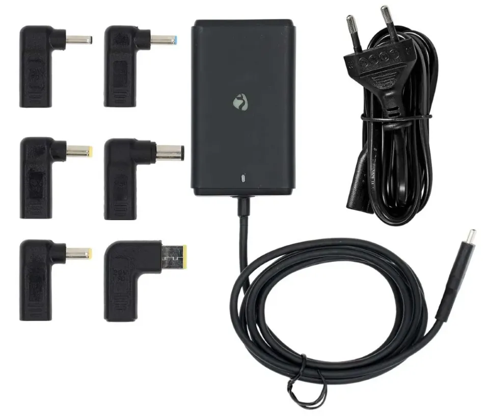 Nedis NBAU65110BK - Adaptér k notebooku| GaN | 65 W | 5 / 9 / 12 / 15 / 20 V DC