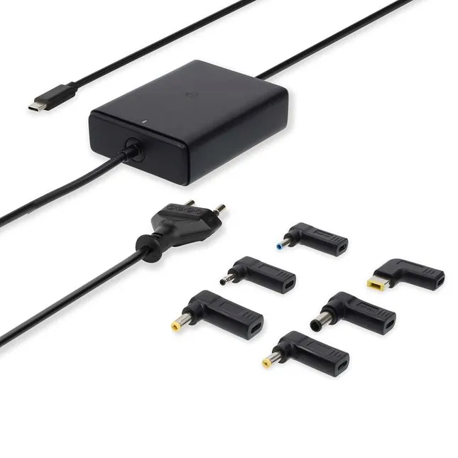 Nedis NBAU65110BK - Adaptér k notebooku| GaN | 65 W | 5 / 9 / 12 / 15 / 20 V DC