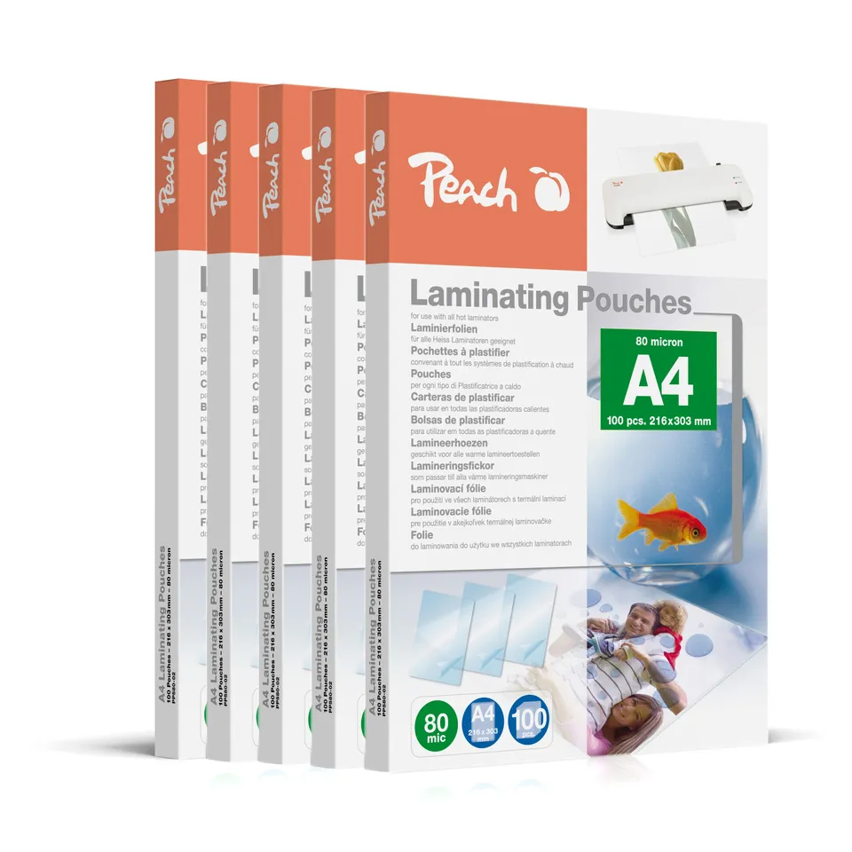 PEACH laminovací folie A4 (216x303mm), 80mic, 500ks