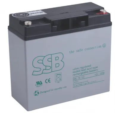 SSB olověná baterie AGM 12V, 18Ah, M5, VRLA, životnost 10let